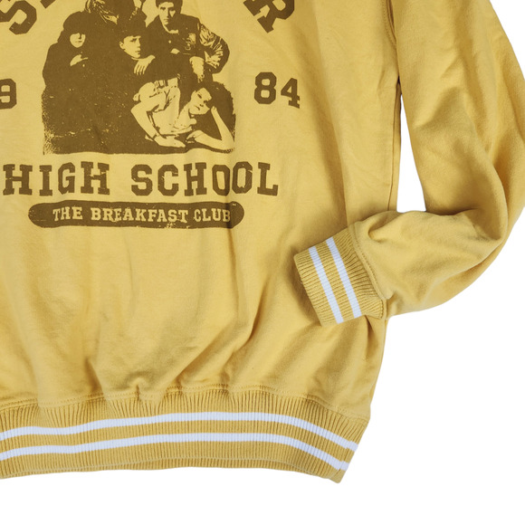 Breakfast Club Sweatshirt Size Medium Shermer High Vintage Style Yellow - Picture 4 of 6